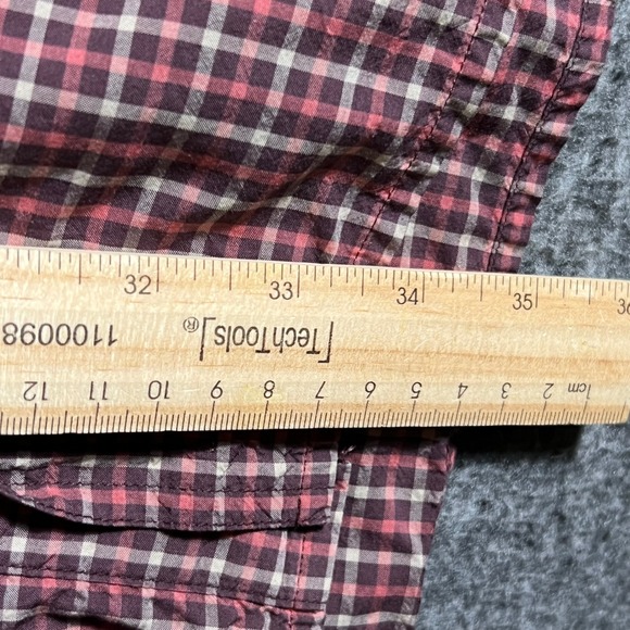 Gander MTN Plaid Button Up Shirt Long Sleeve Two‎ Pockets Marron Mens 2XL - Picture 6 of 8